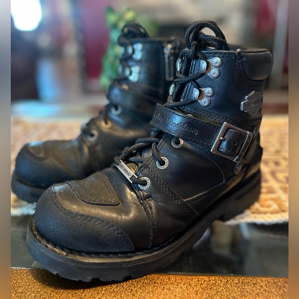 Ladies Harley-Davidson Berkner Motorcycle Boots Size 8.5